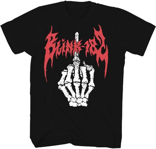 Blink-182 - Skeleton Middle Finger T-Shirt (Black)