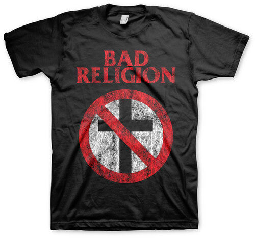 Bad Religion – Distressed Crossbuster T-Shirt | Black