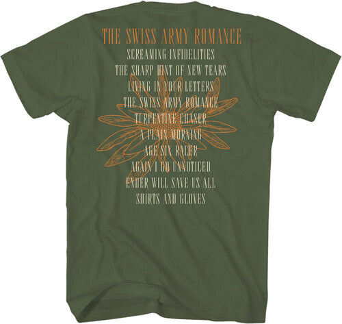 Dashboard Confessional - The Swiss Army Romance Track List T-Shirt (Military Green)