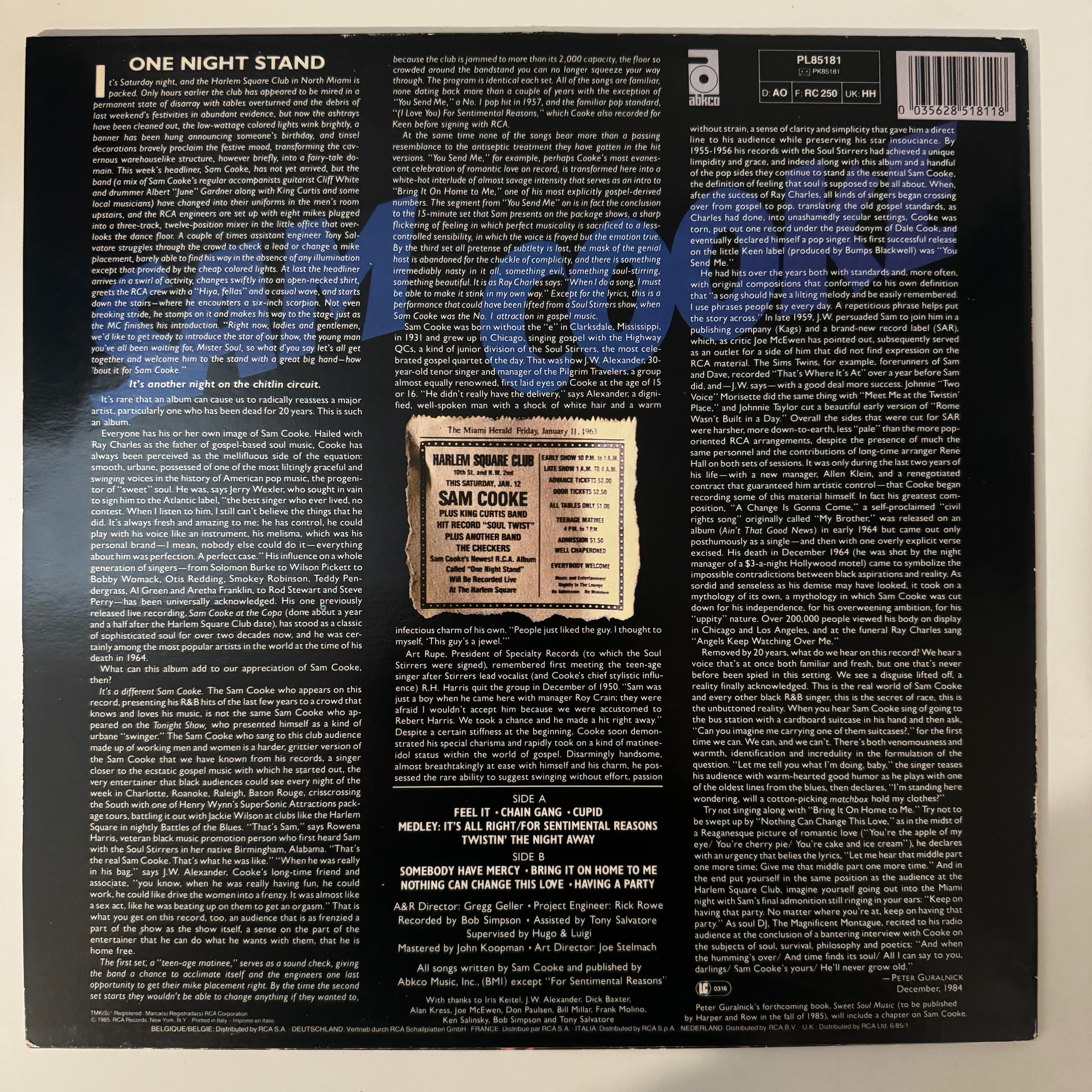 Sam Cooke - Live at Harlem Square Club (1963)