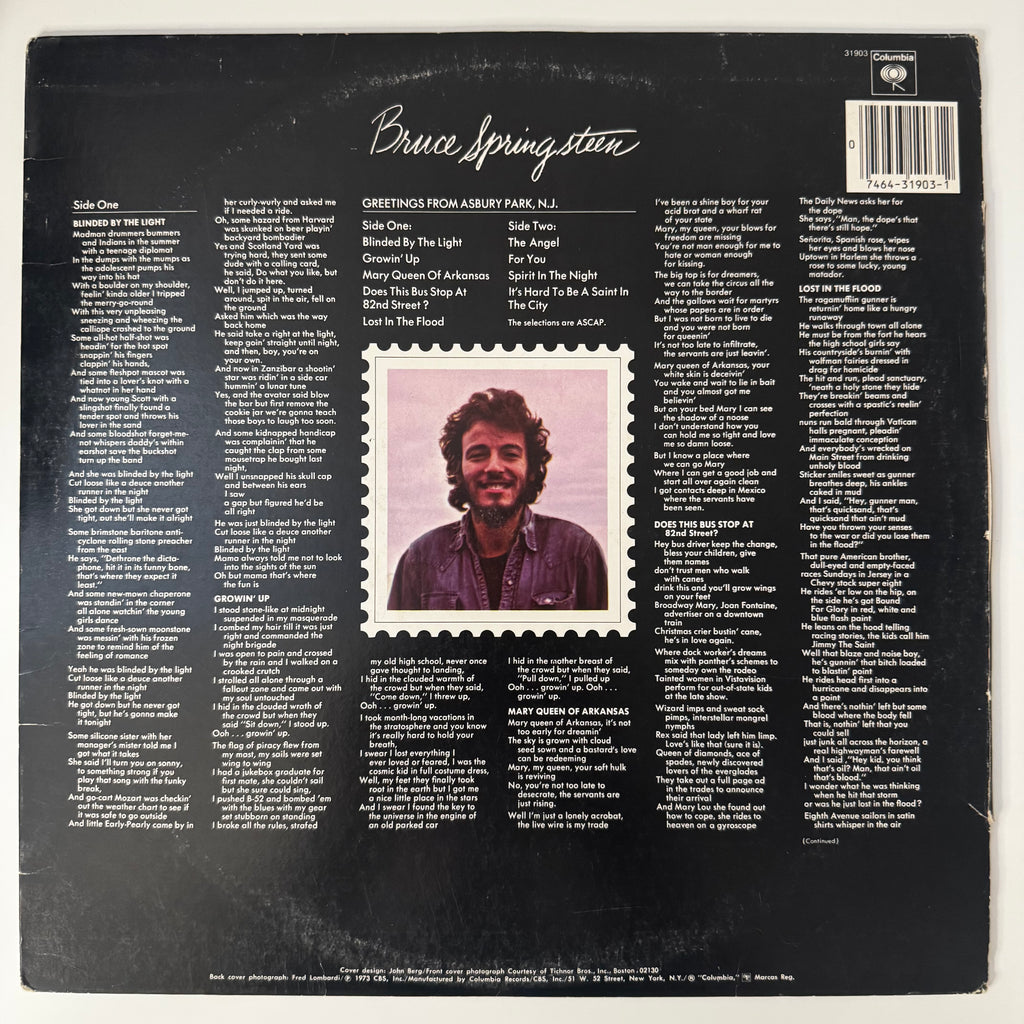 Bruce Springsteen - Greetings From Asbury Park N.J. (1973)