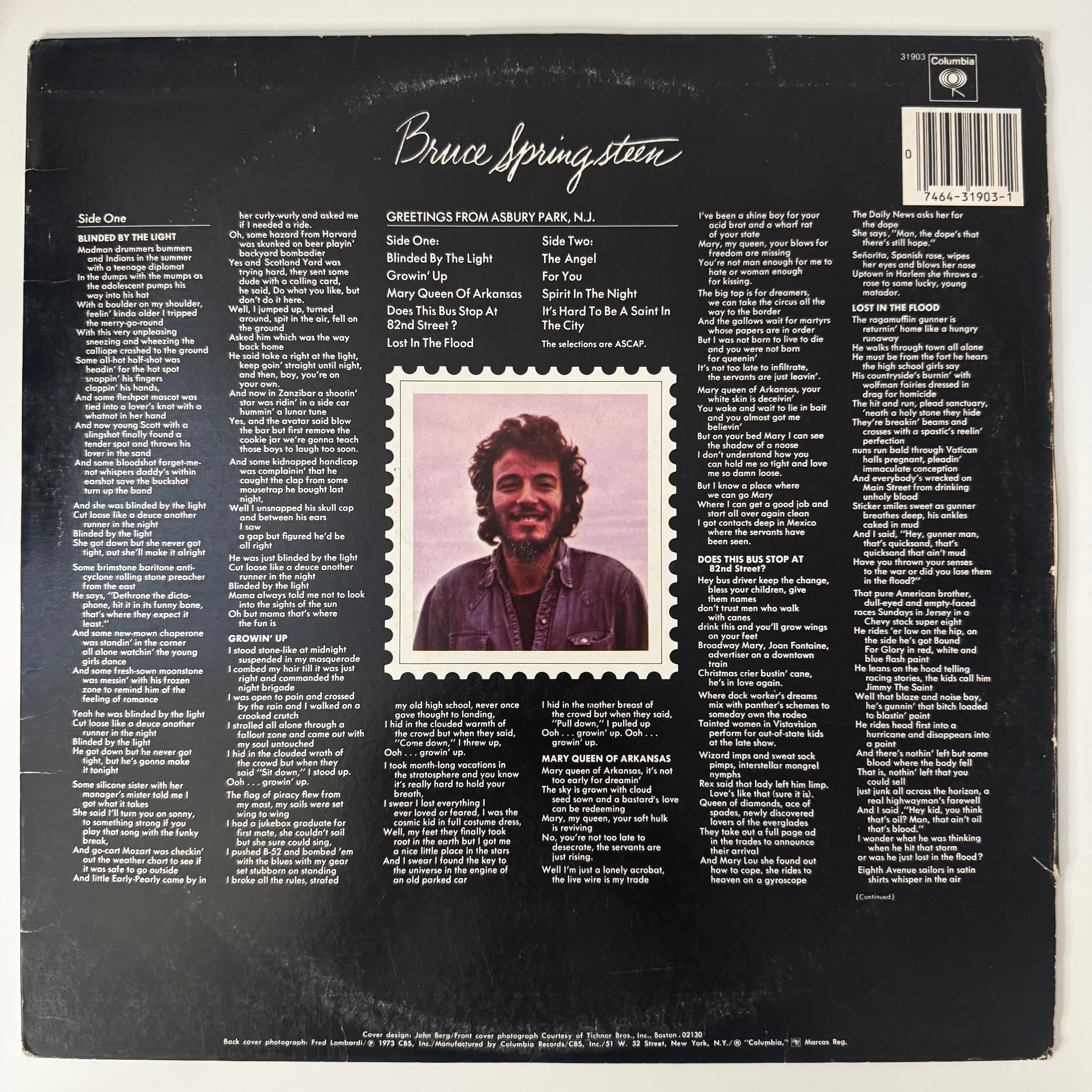 Bruce Springsteen - Greetings From Asbury Park N.J. (1973)